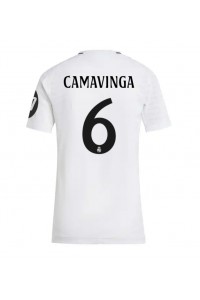 Real Madrid Eduardo Camavinga #6 Fotballdrakt Hjemme Klær Dame 2024-25 Korte ermer